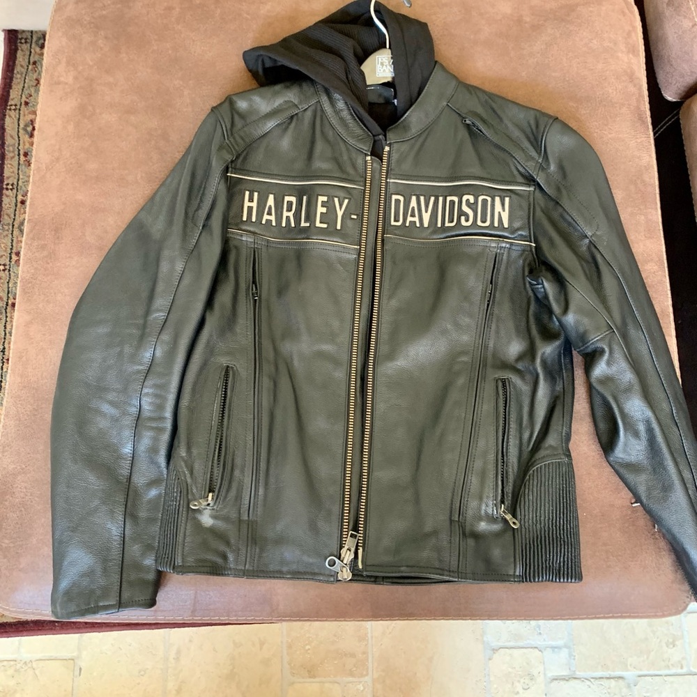 Harley Davidson 2-in-1 hooded leather jacket